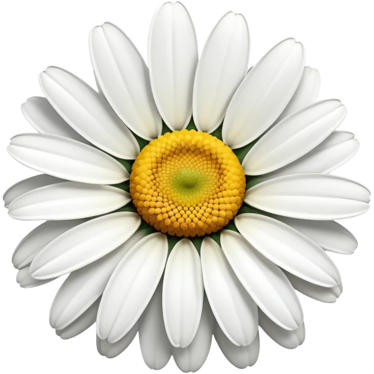 vibrant daisy flower with yellow center emoji
