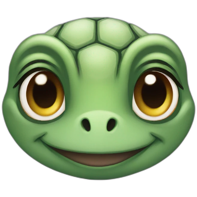 Turtle with make up emoji