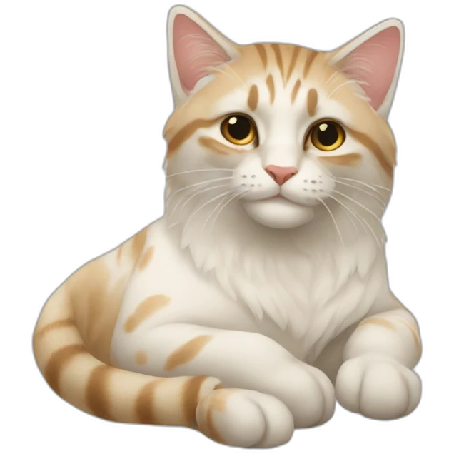 Кот с человеческими усвми emoji