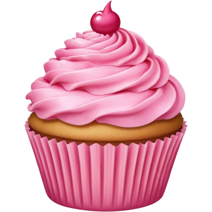 super realistic,detailed, pink, rococo cupcake emoji
