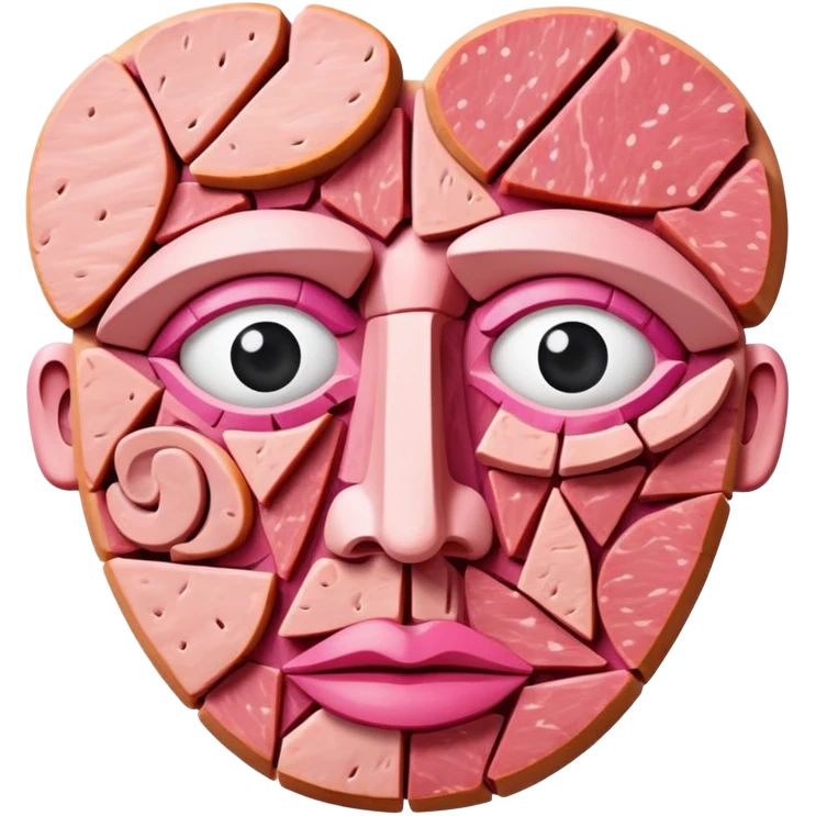 picasso abstract art SPAM MEAT face painting emoji