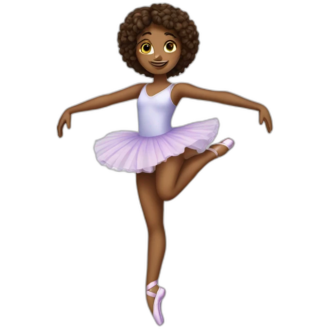Person rockandrolling dresseed like a ballerina emoji
