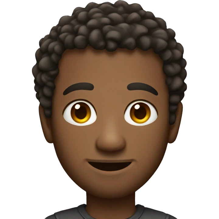  man with freckles,  curly hair fade on sided emoji
