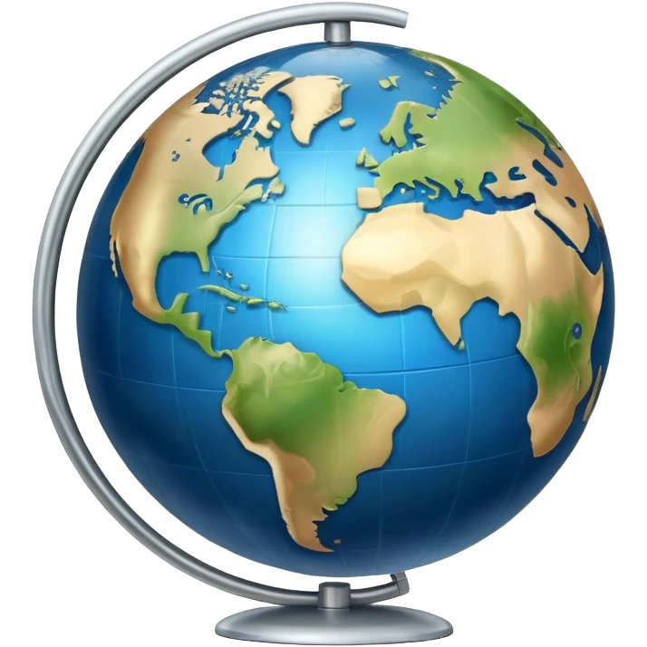 Earth globe with a small clock in the bottom corner emoji