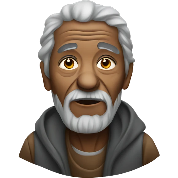 old homeless person emoji