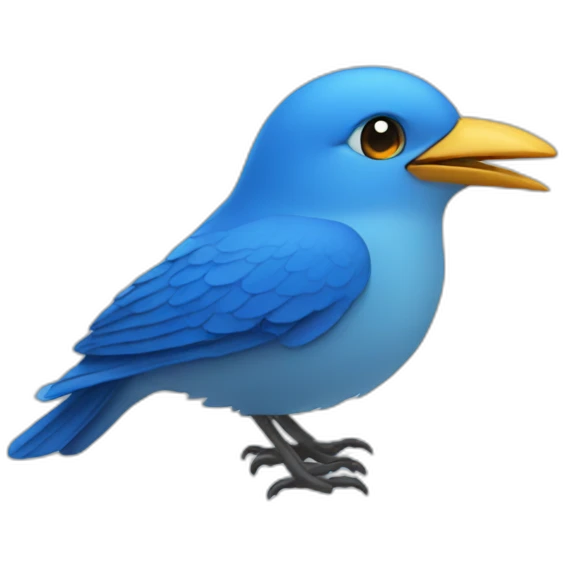 blue bird head emoji