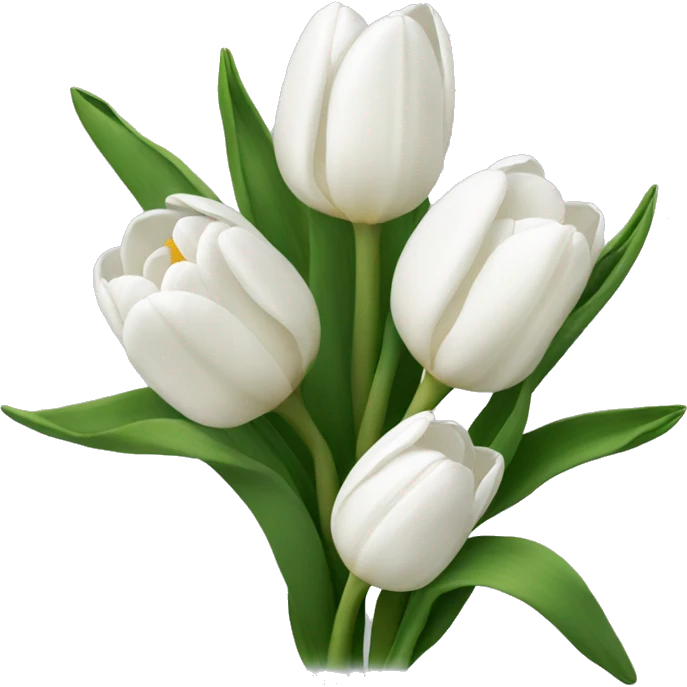 White tulips  emoji