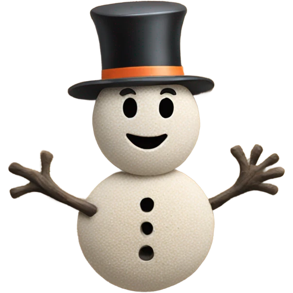 Snowman made out of sand emoji