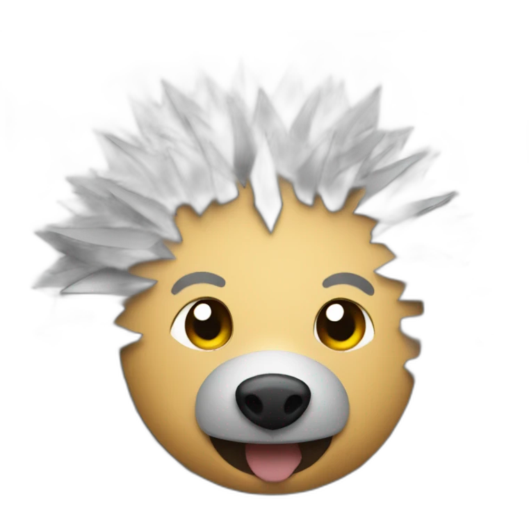 Edgehog with duct tape emoji