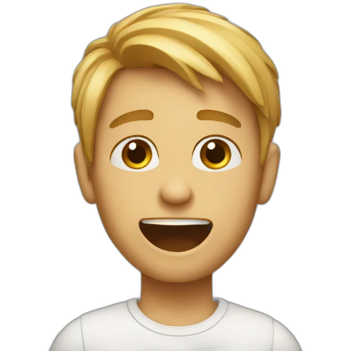 A silly boy emoji