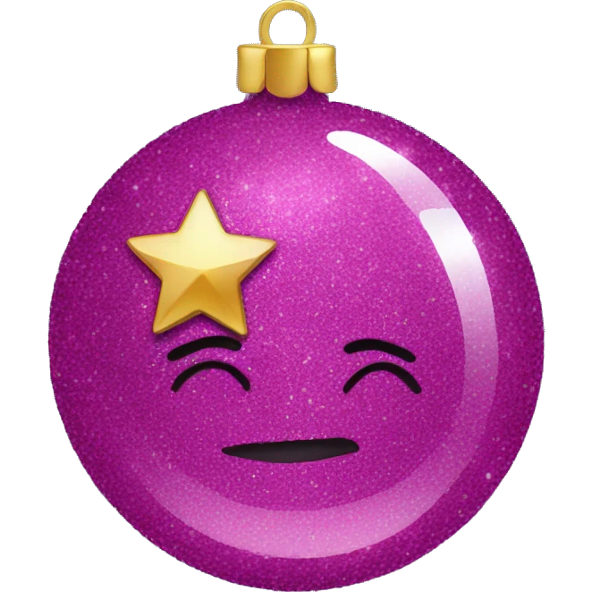 glitter Christmas bauble emoji