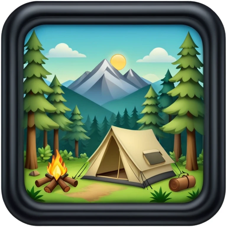 camping in the woods emoji