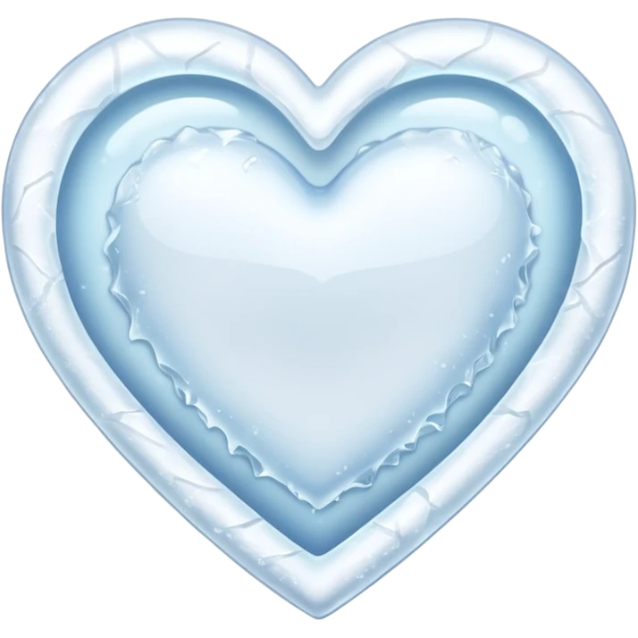 white heart with a frosted border emoji