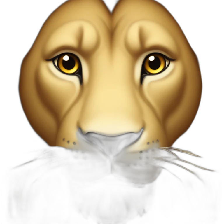 Lion sur dinosaure emoji
