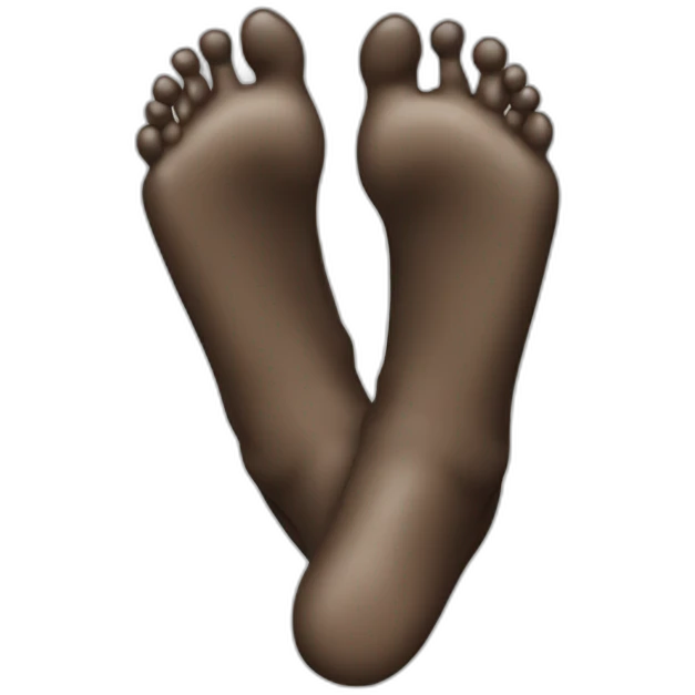 Black soles feet emoji