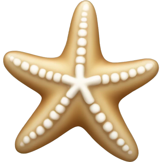 Beige and white starfish emoji