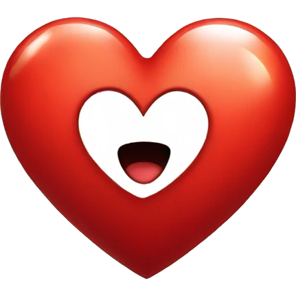 Shiny red heart emoji