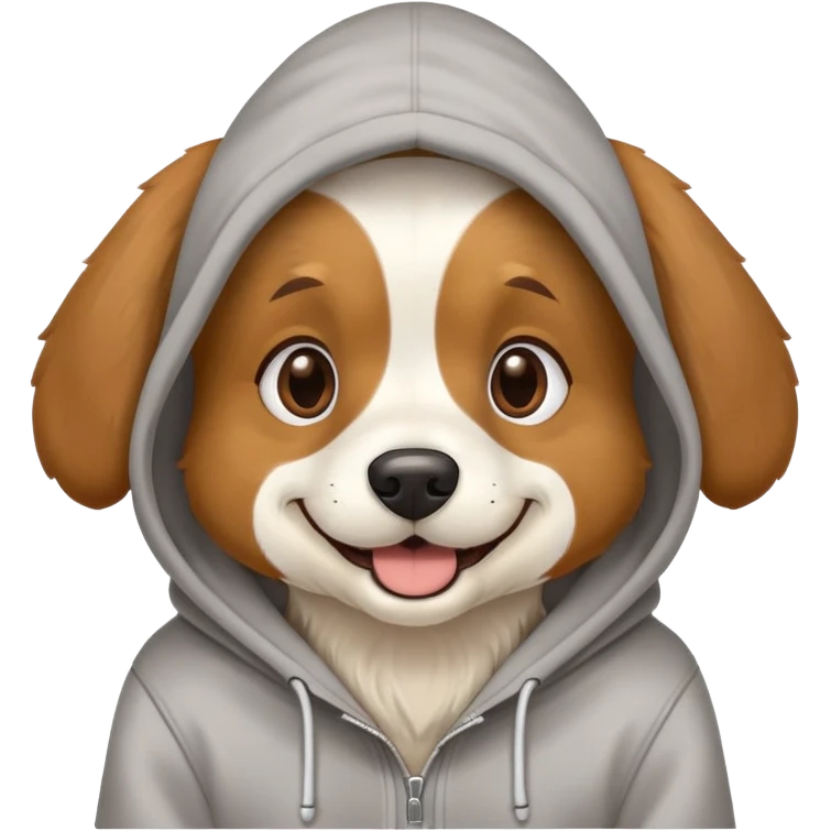 dog wearing a hoodie emoji
