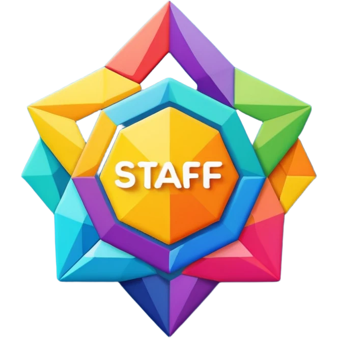 Staff team logo with name no faces emoji