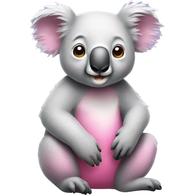 Koala emoji but pink emoji