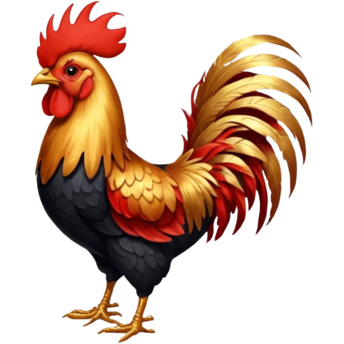 High resolution of A rooster emoji