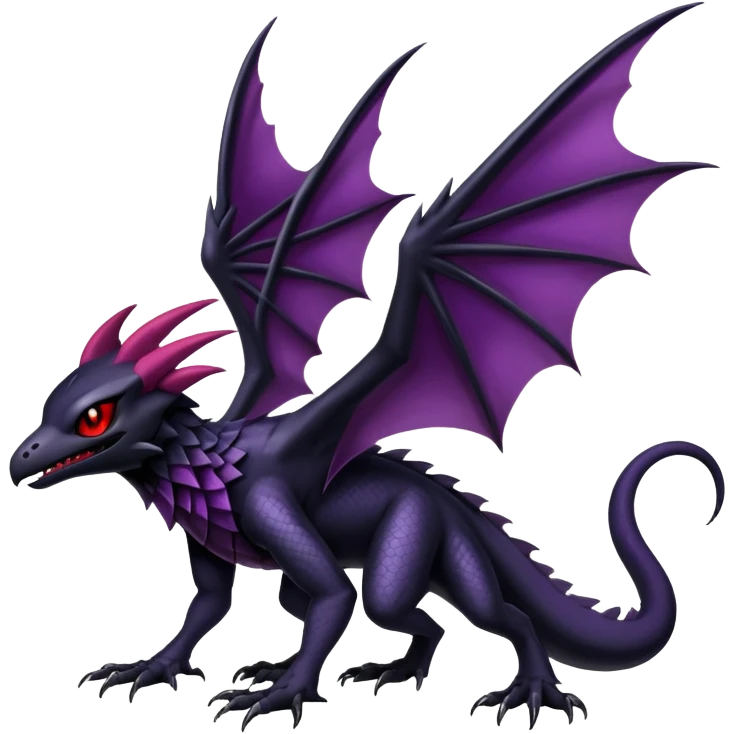 Shiny Epic Badass Gothic Dark Evil Noibat-Salandit-Darkrai-Hybrid (full body) emoji