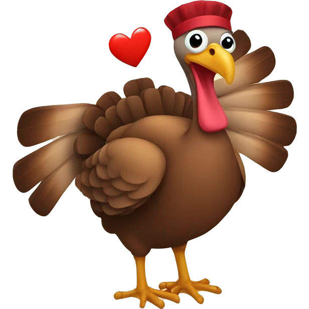 Turkey with a heart  emoji