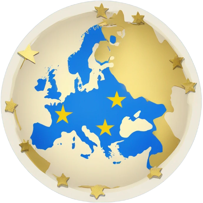 Map of Europe Euro Flag emoji