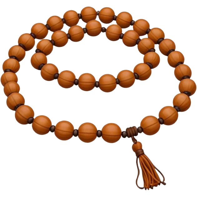 Prayer Beads Rudraksha white  emoji