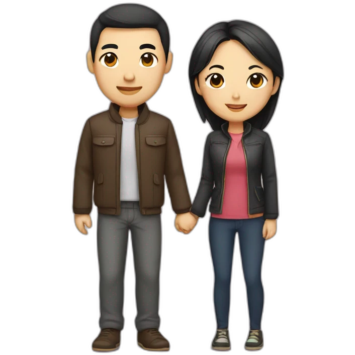 Chinese couple emoji