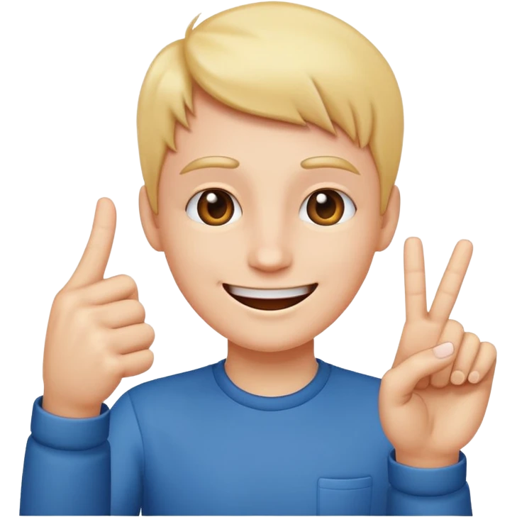 smiling face emoji with middle finger gesture emoji
