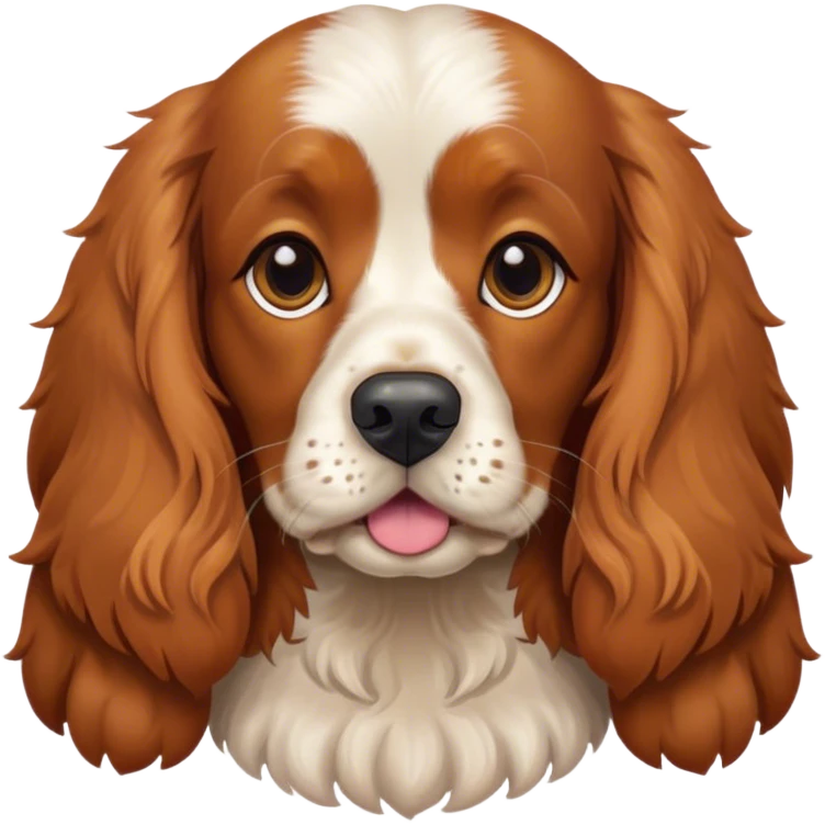 Ginger cockerspaniel named cookie emoji