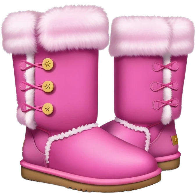 ￼Pink and white uggs emoji