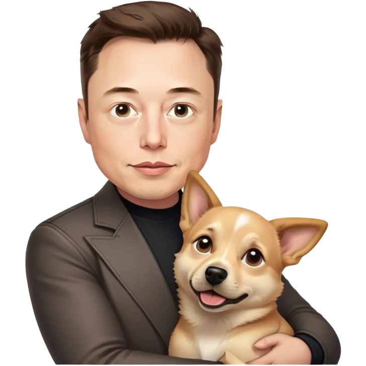 elon musk WITH DOG emoji