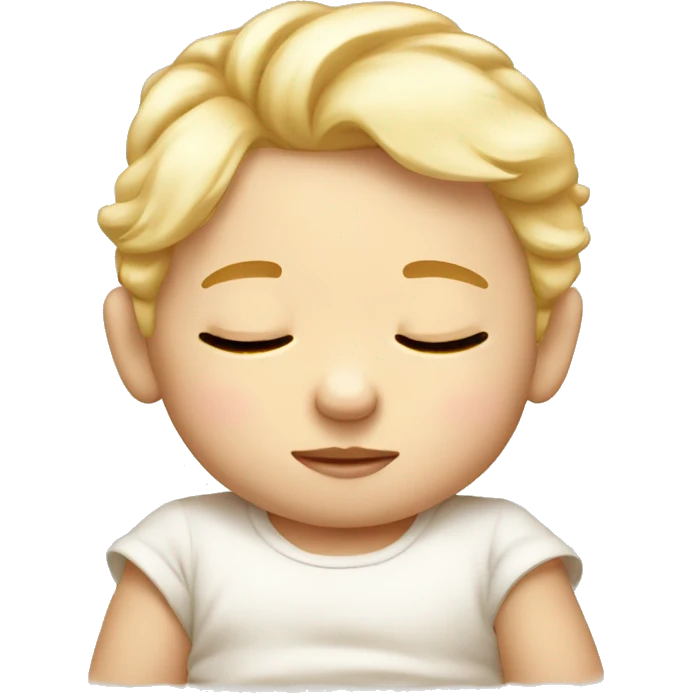Sleeping cute blond 1 year old emoji