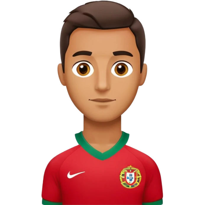 A man wears a Portugal Jersey  emoji