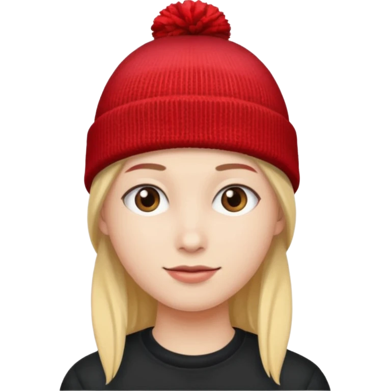 빨간 비니 모자 emoji