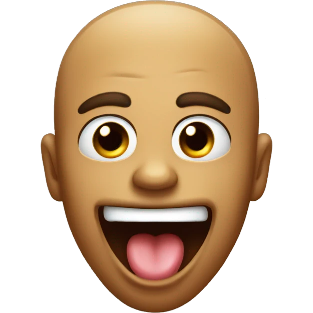 Tongue out saying lawl emoji
