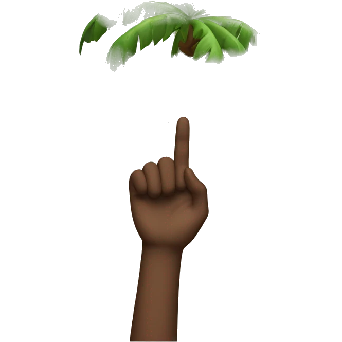 Telling an aside with palm facing away emoji