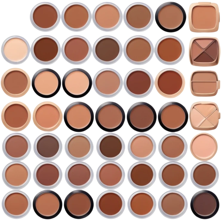 Brown makeup products emoji
