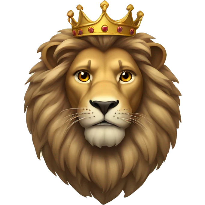 strong lion with crown emoji