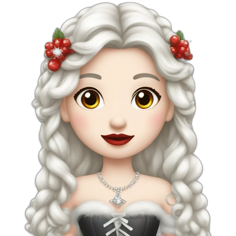 schneewittchen prinzessin schwarze Haare weiße Haut rote lippen emoji
