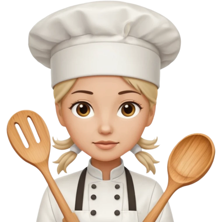 Female chef – tied hair, white hat




 emoji