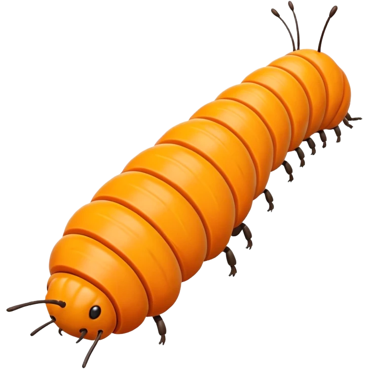 caterpillar orange from chile named cuncuna emoji