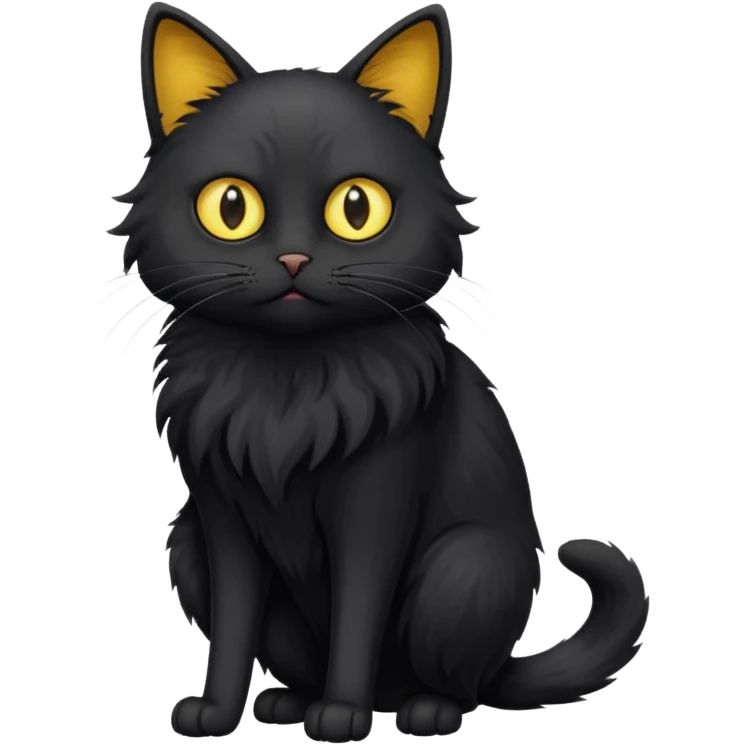 scared black cat emoji
