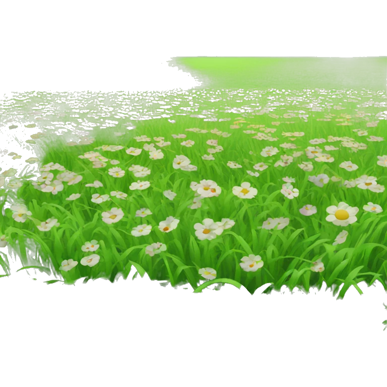 grass field with flowers emoji