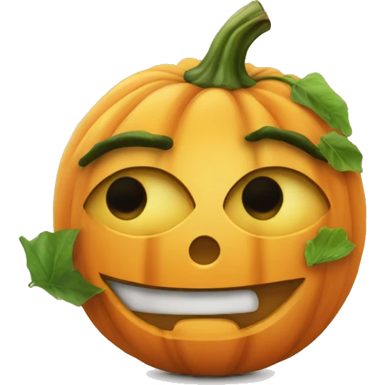 Citrouille avec des yeux en forme d ´euros emoji