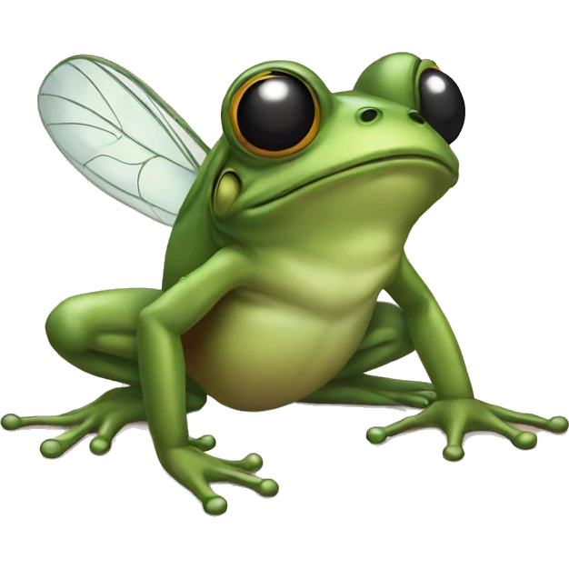 Frog fly kiss emoji