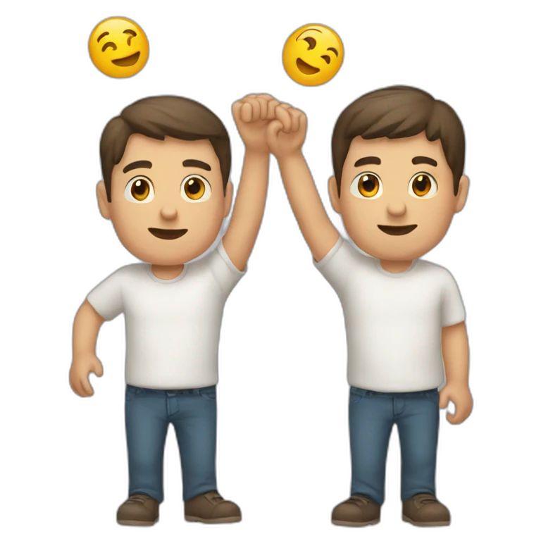 Homme levant les deux mains emoji