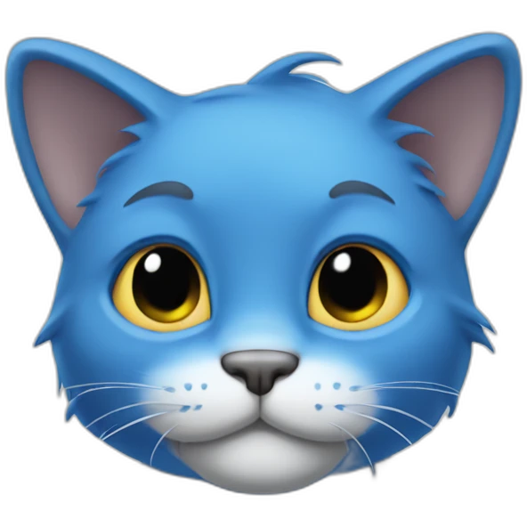 Blue cat Smurf emoji